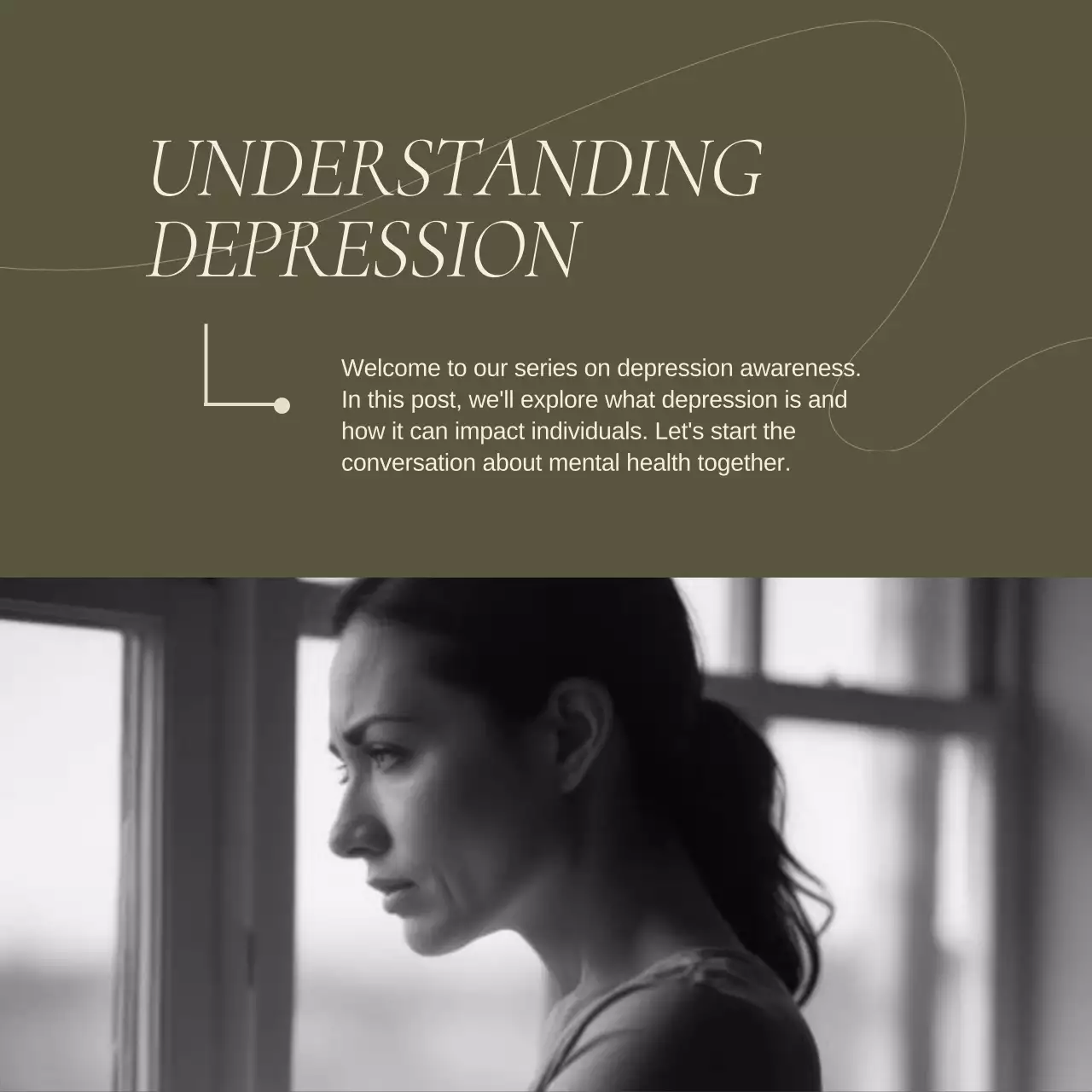 Beige Minimal Mental Health Guide Social Media Post