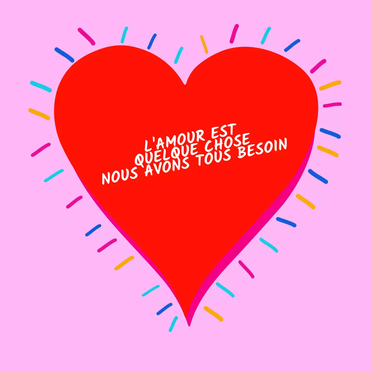 Matériel de classe pour le cours Pink basic Red Heart Illustrated Love Party