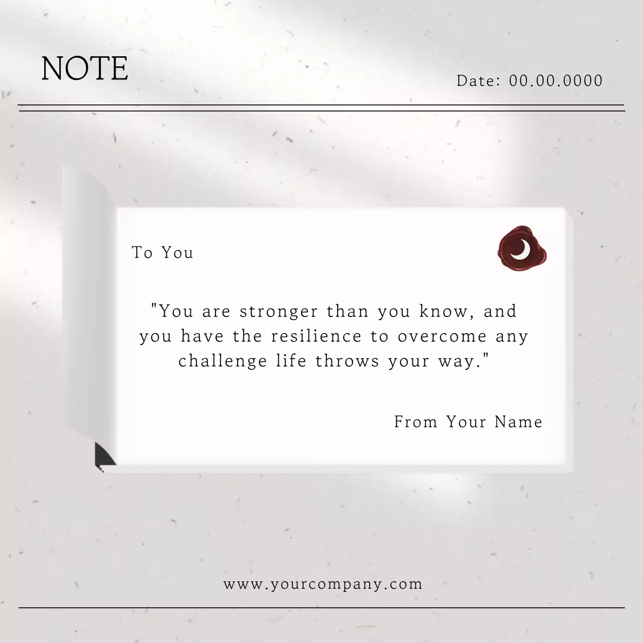 White Minimal Motivational Card Social Media Post