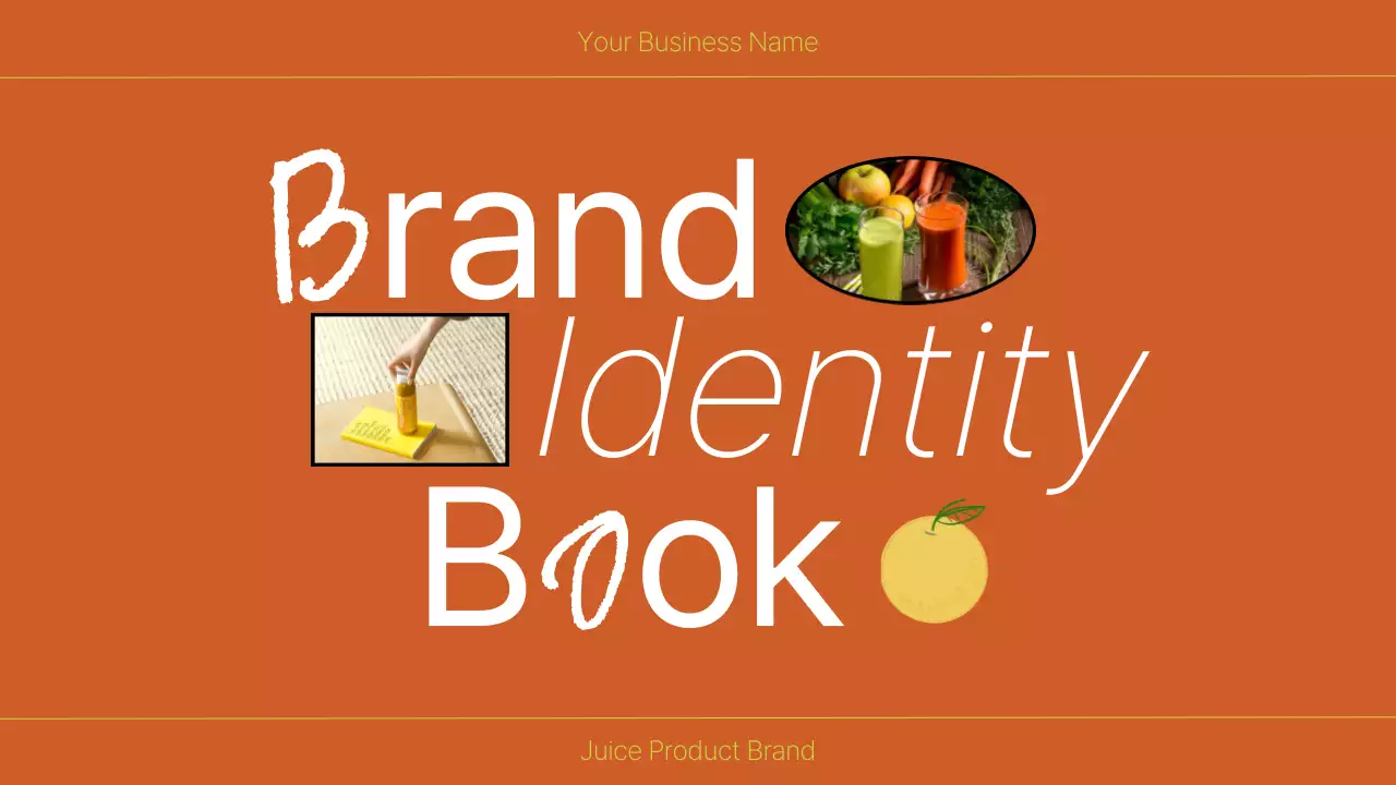 Orange and Lime Bold Brand Identity Book Introduction