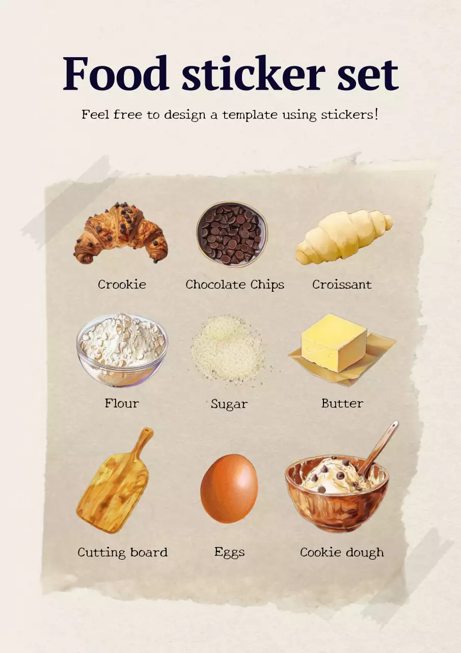 Beige Traditional Crookie Recipe Poster
