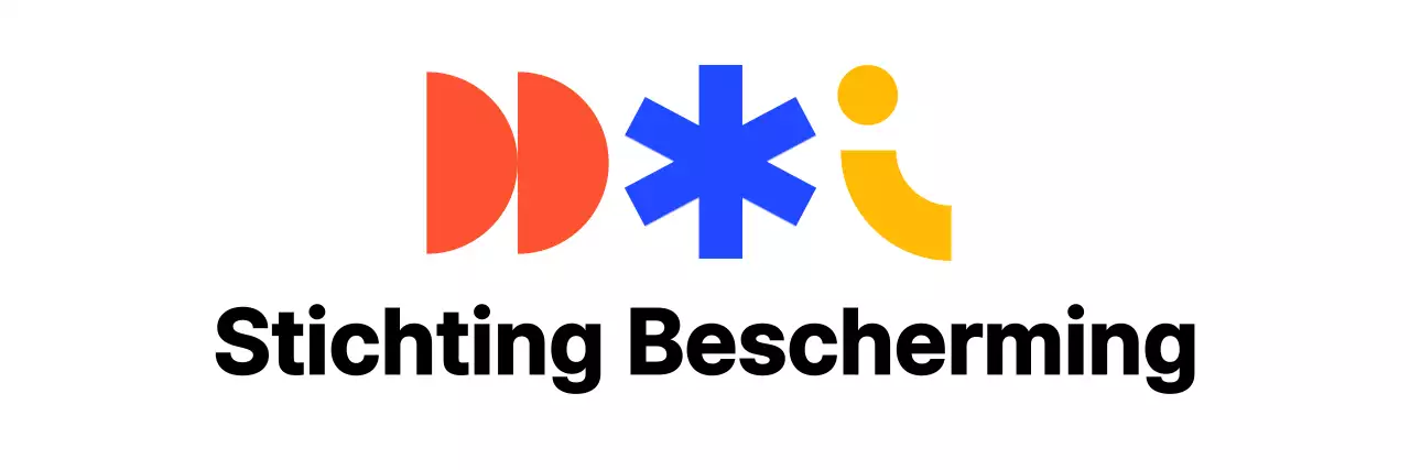 Een kleurrijk institutioneel logo met verschillende vormen