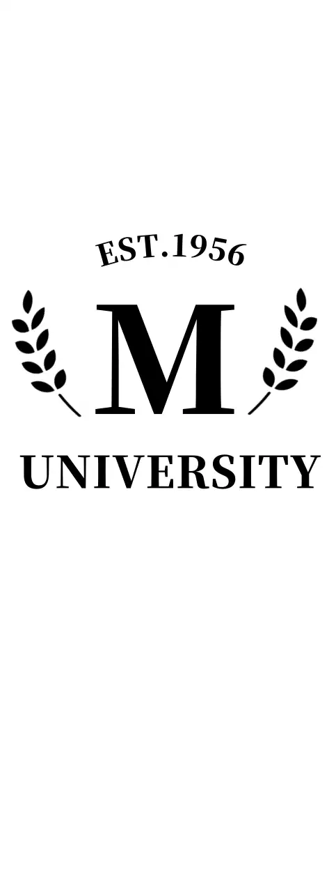 월계수 로고가 있는 심플한 컨셉의 대학교 기념품