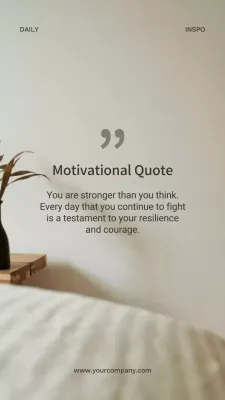 Postagem de Instagram de anúncio de motivação simples bege