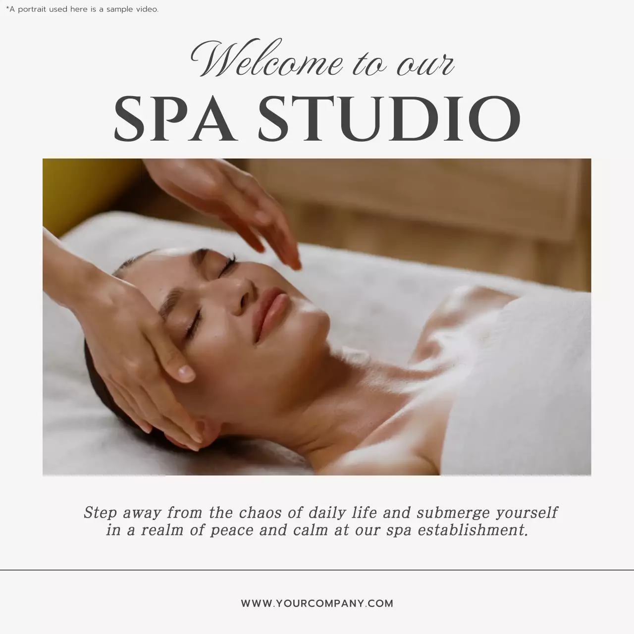 화이트 엘레강트 스파 프로모션 소셜 미디어 게시물