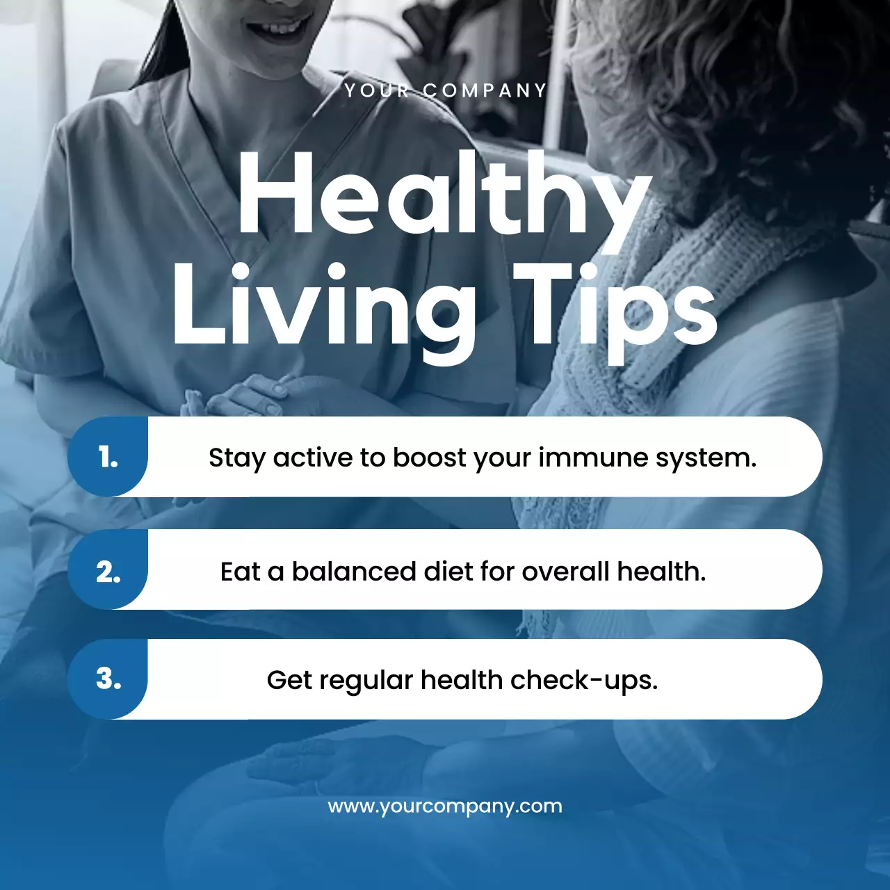 Blue Modern Health Guide Social Media Post