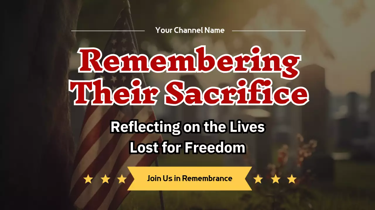 Red Classic Remembrance Announcement YouTube Thumbnail