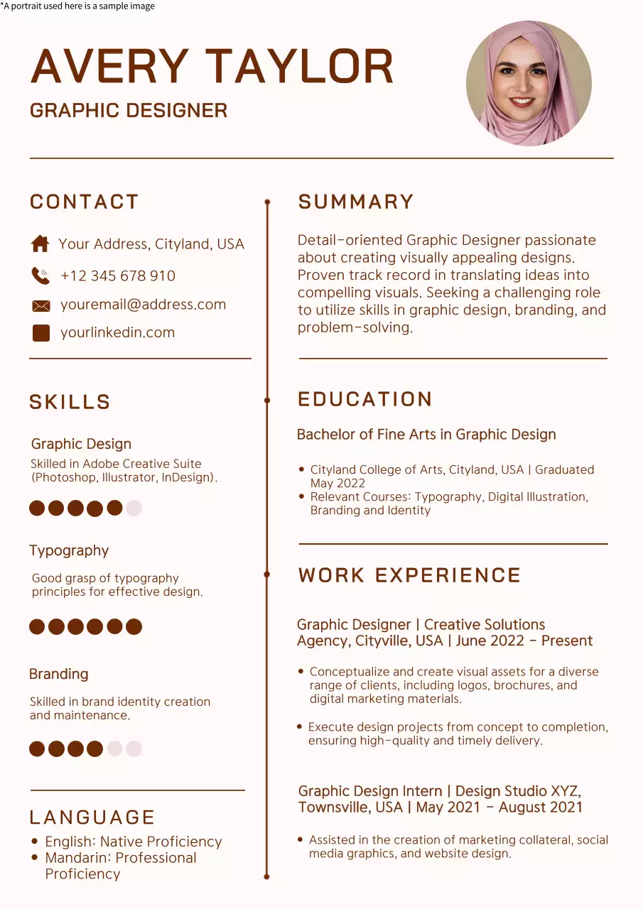 Brown Professional Resume Document