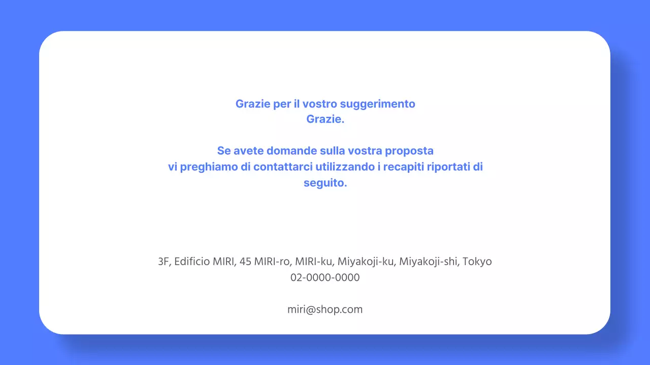 Semplice proposta di collaborazione con gli influencer in blu e bianco