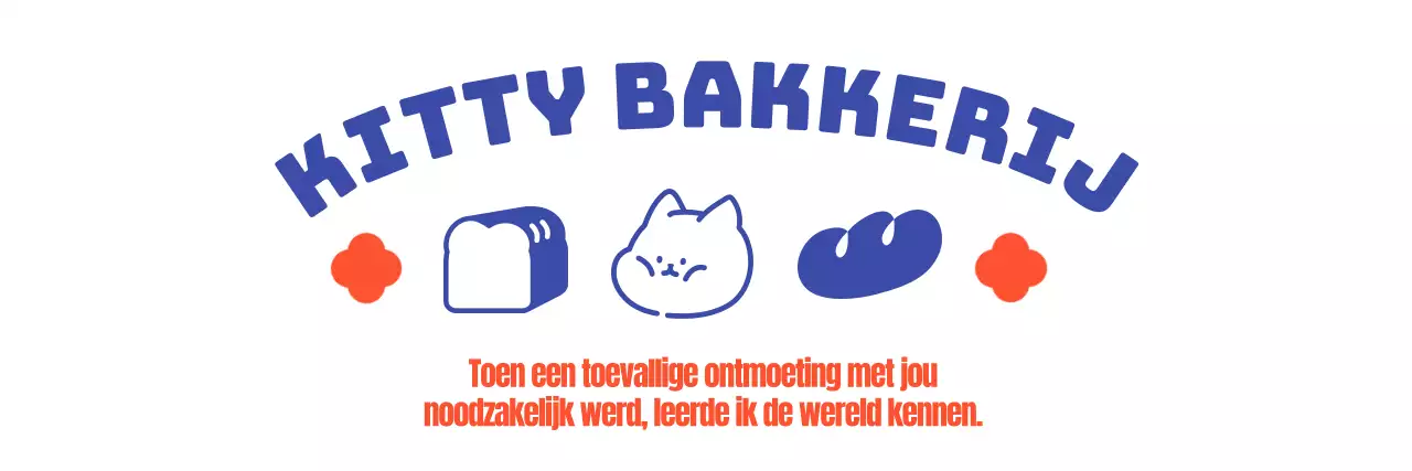 Ontwerp een leuke bakkerwinkeltas met een schattig kattenfiguurtje