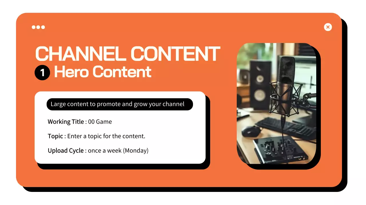 오렌지 모던 비디오 플랜 가이드 프레젠테이션