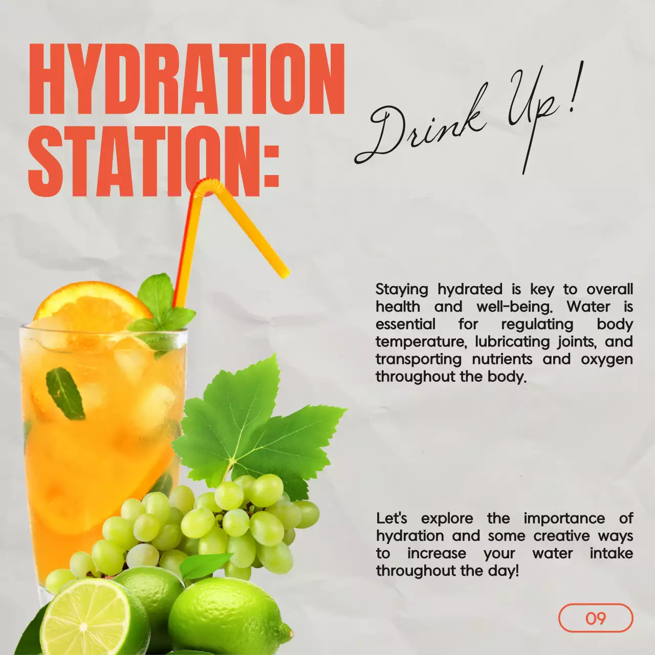 Orange Modern Health Guide Social Media Post