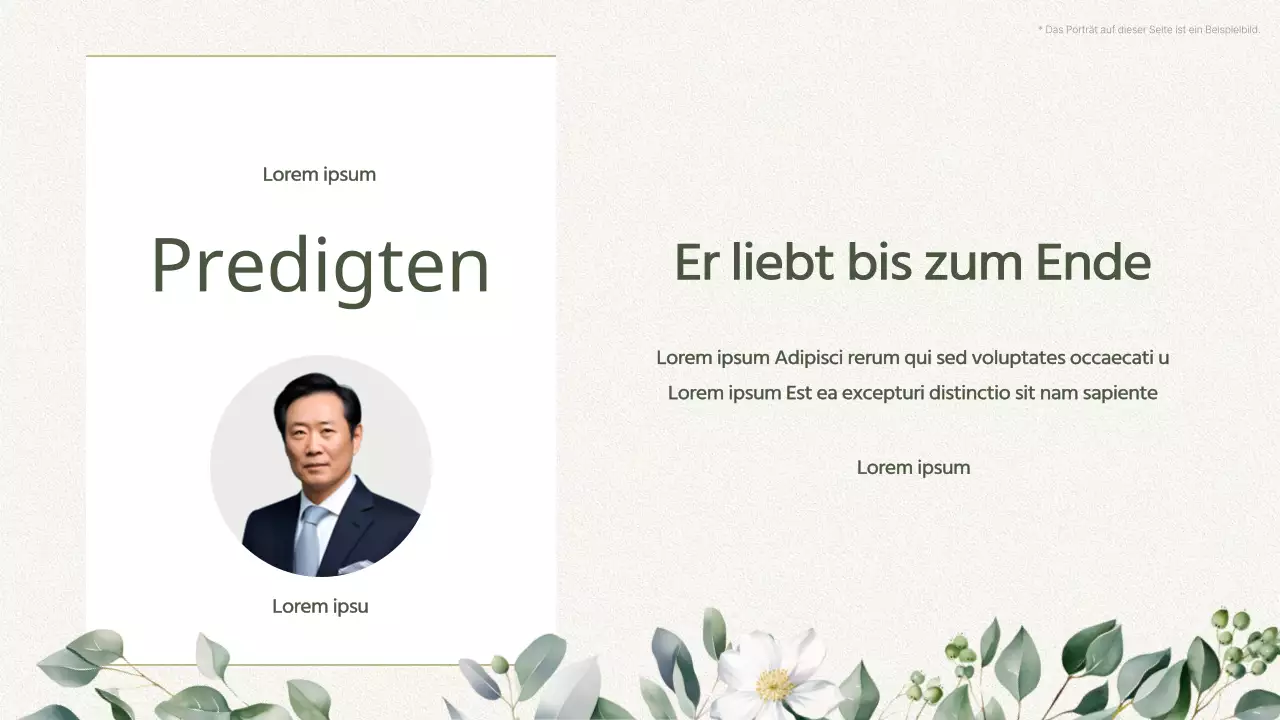 Green Simple Botanic Church Gottesdienstführer