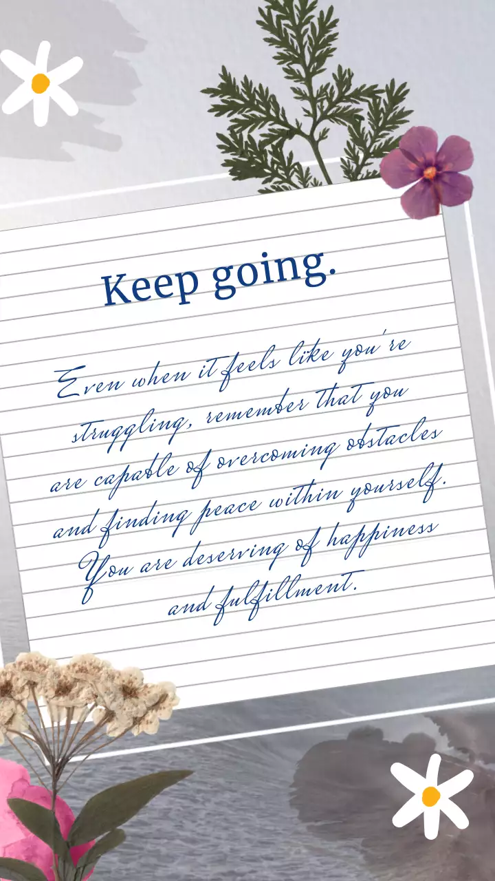 블루 엘레강트 모티베이션 카드 인스타그램 포스트