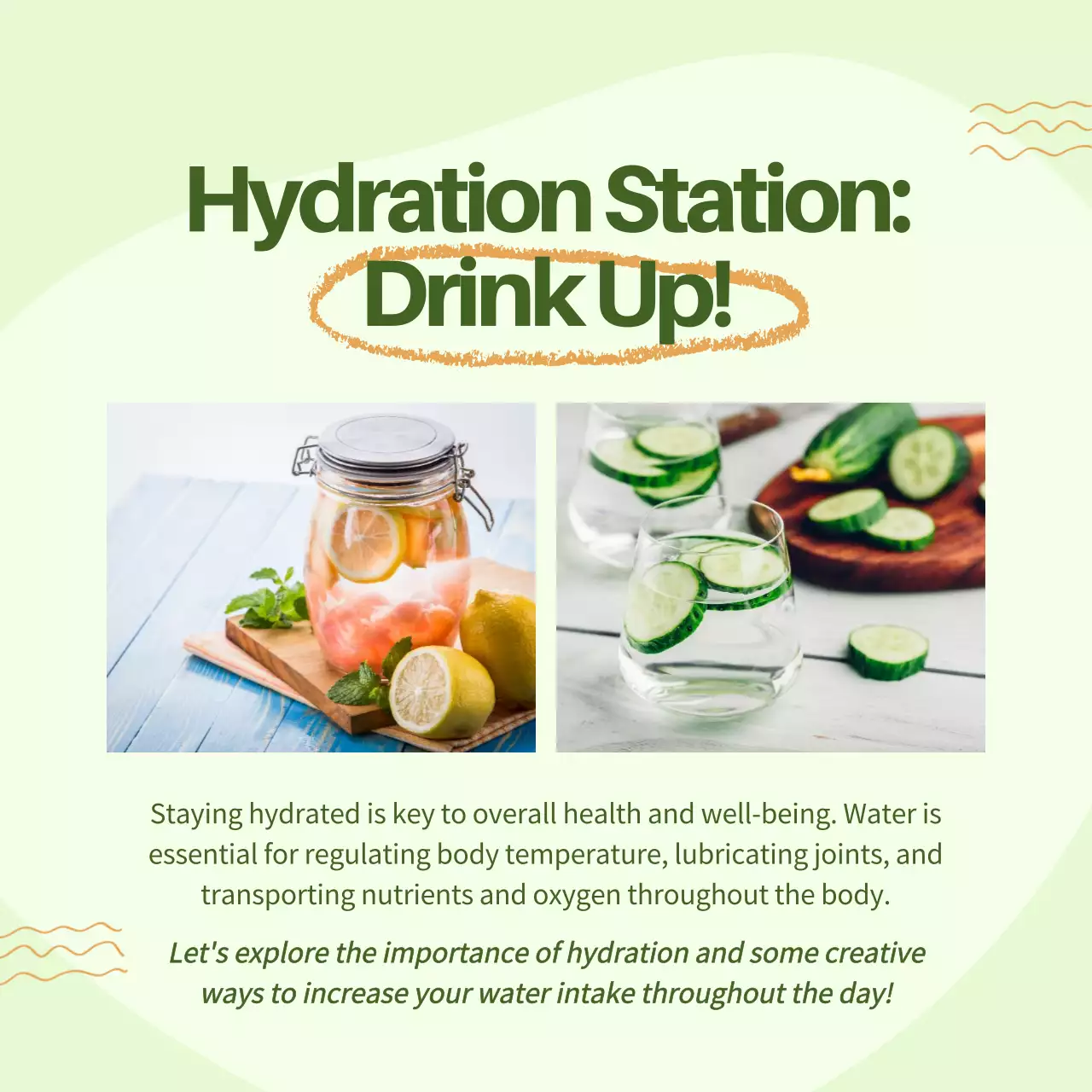 Green Modern Health Promotion Social Media Post