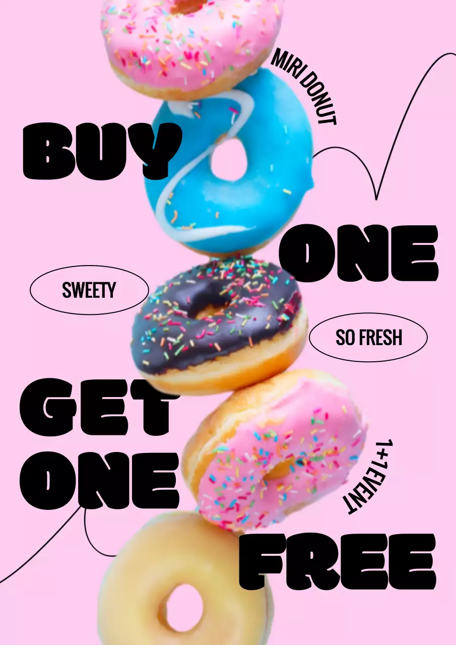 ピンク ポップ ドーナツ ポスター