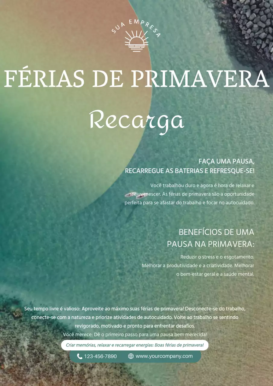 Guia de actividades da primavera Moderna Azul e Verde
