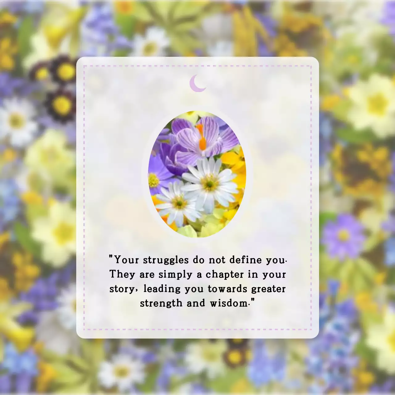 Colorful Floral Motivational Card Social Media Post