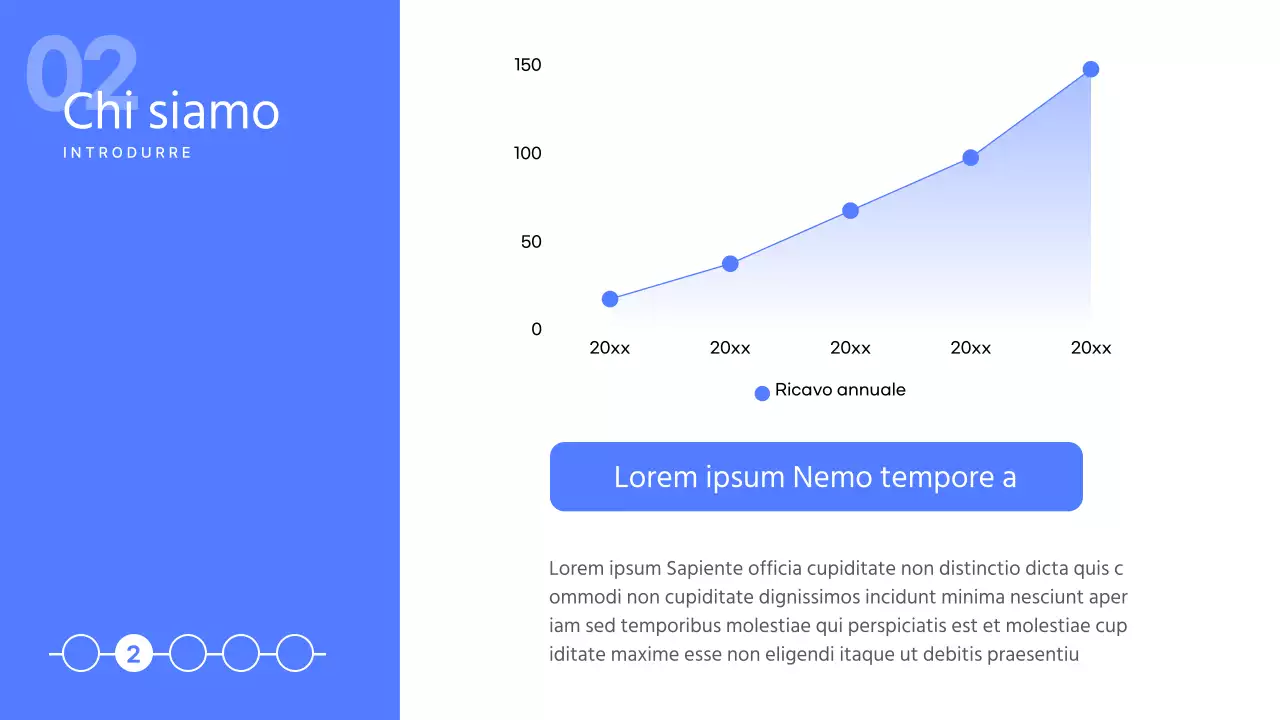 Semplice proposta di collaborazione con gli influencer in blu e bianco