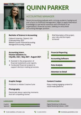 Green Professional Resume Document