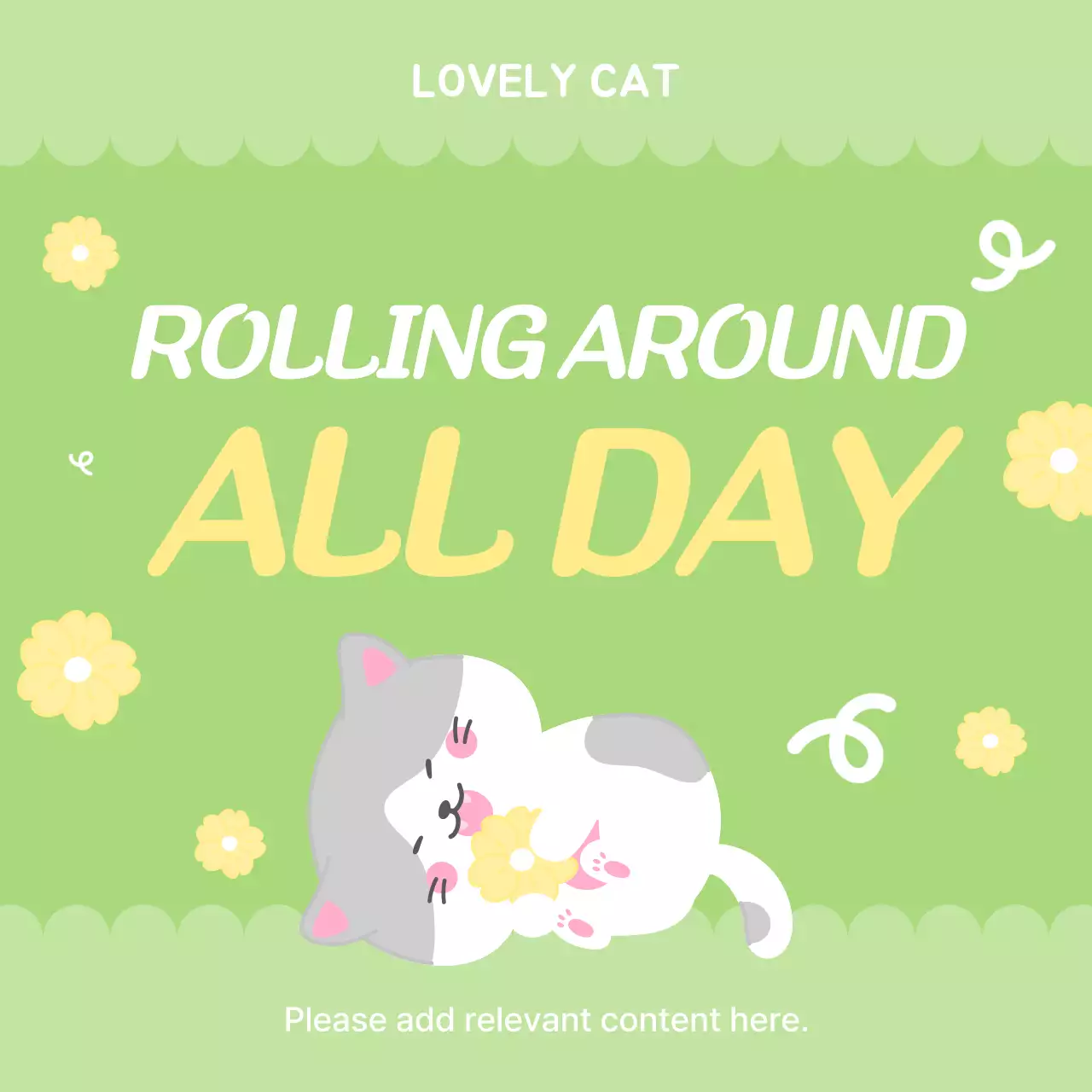 하늘색과 핑크색의 아기자기한 고양이 메모지