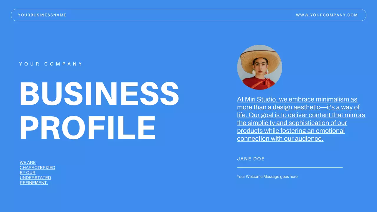 Blue Modern Business Profile Presentation