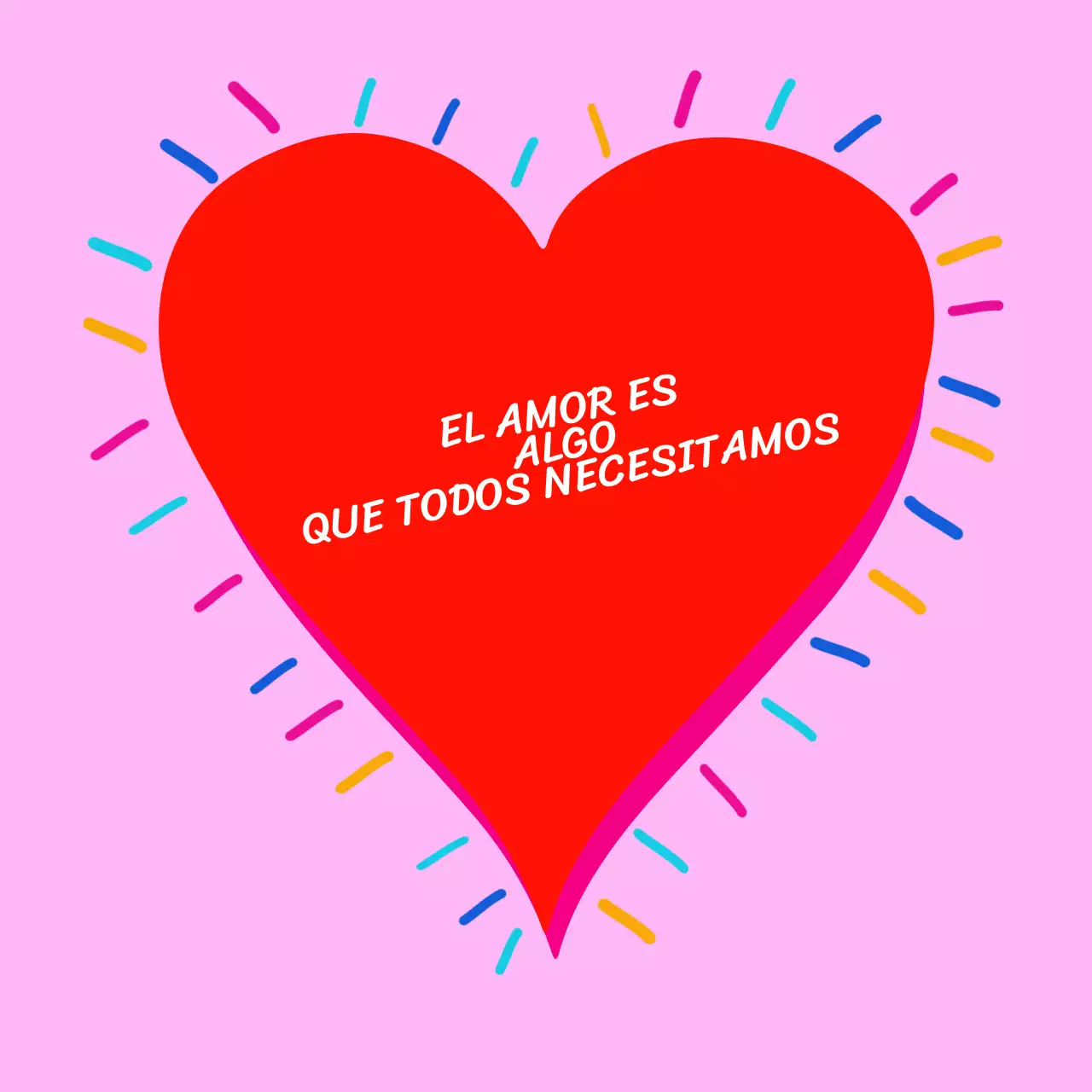 Material de clase de la fiesta del amor ilustrada con corazones rojos básicos rosas