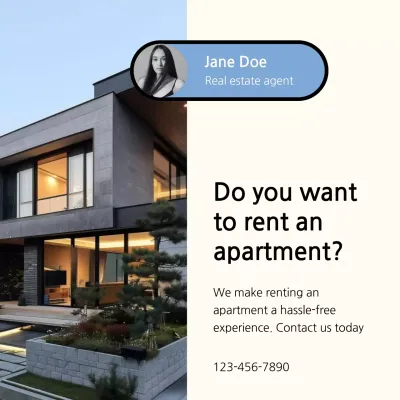 Black Modern Apartment Promotion Banner