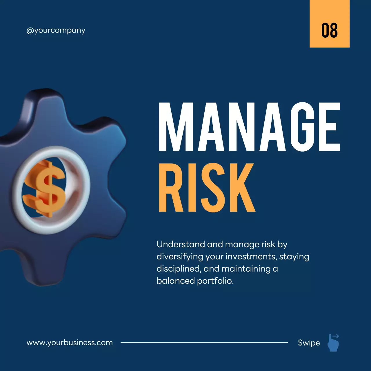 Blue Modern Investment Guide Social Media Post