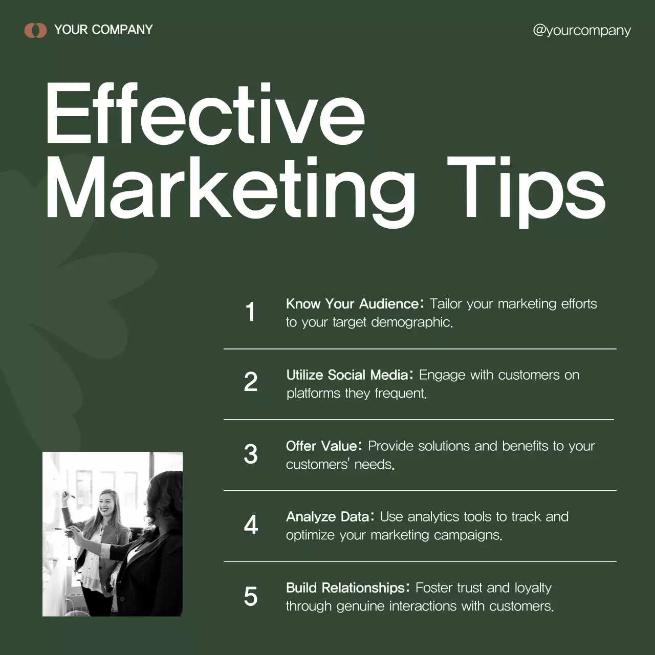 Green Modern Marketing Guide Social Media Post