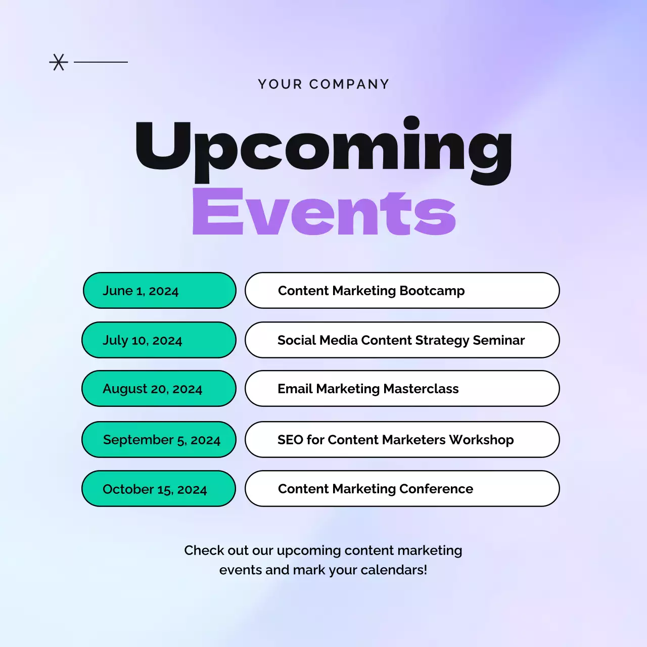 Black Modern Event Announcement Social Media Post