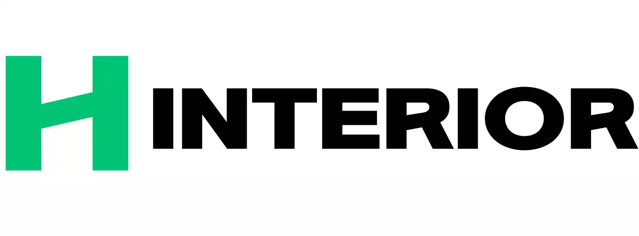 현대적인 알파벳 H 심볼이 쓰인 인테리어 샵 로고