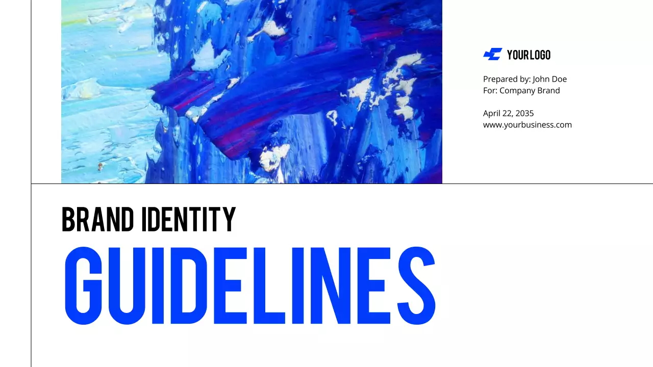 Blue Modern Brand Guidelines Presentation