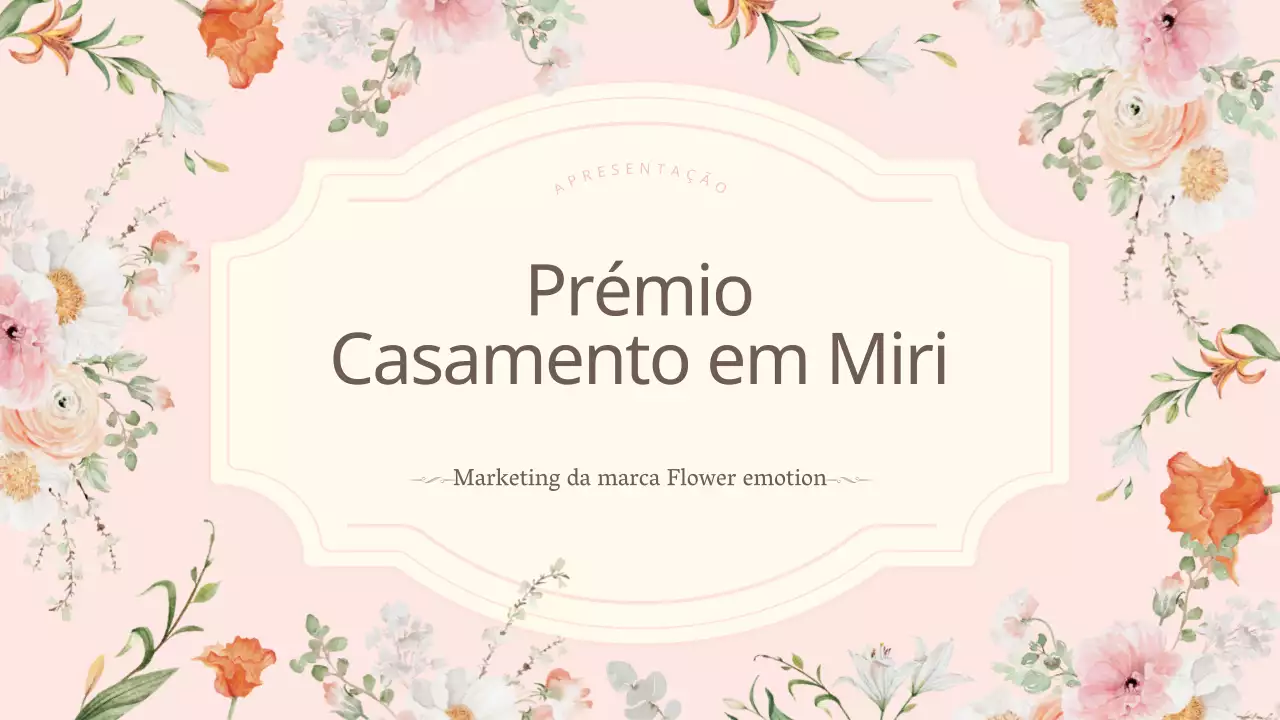 Um dossier de marketing floral, cor-de-rosa e luxuoso