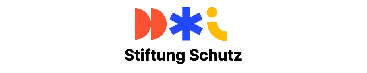 Ein farbenfrohes institutionelles Logo mit einer Vielzahl von Formen