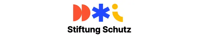 Ein farbenfrohes institutionelles Logo mit einer Vielzahl von Formen