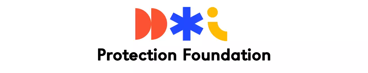 Logo tổ chức đầy màu sắc sử dụng các hình dạng hình học khác nhau