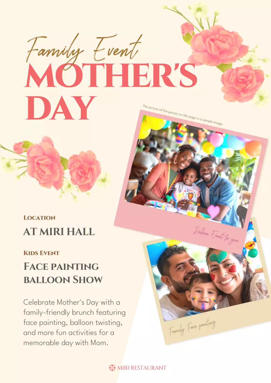 Beige Elegant Mother's Day Invitation Poster