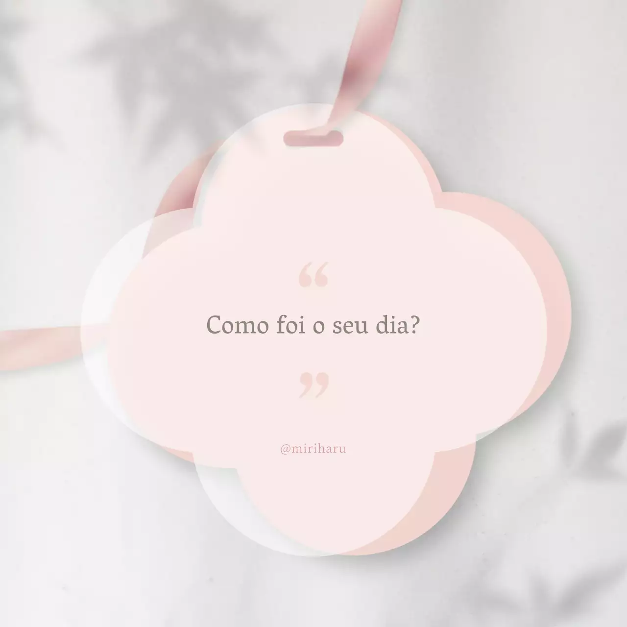 Correio de sentimentos simples em branco e cor-de-rosa