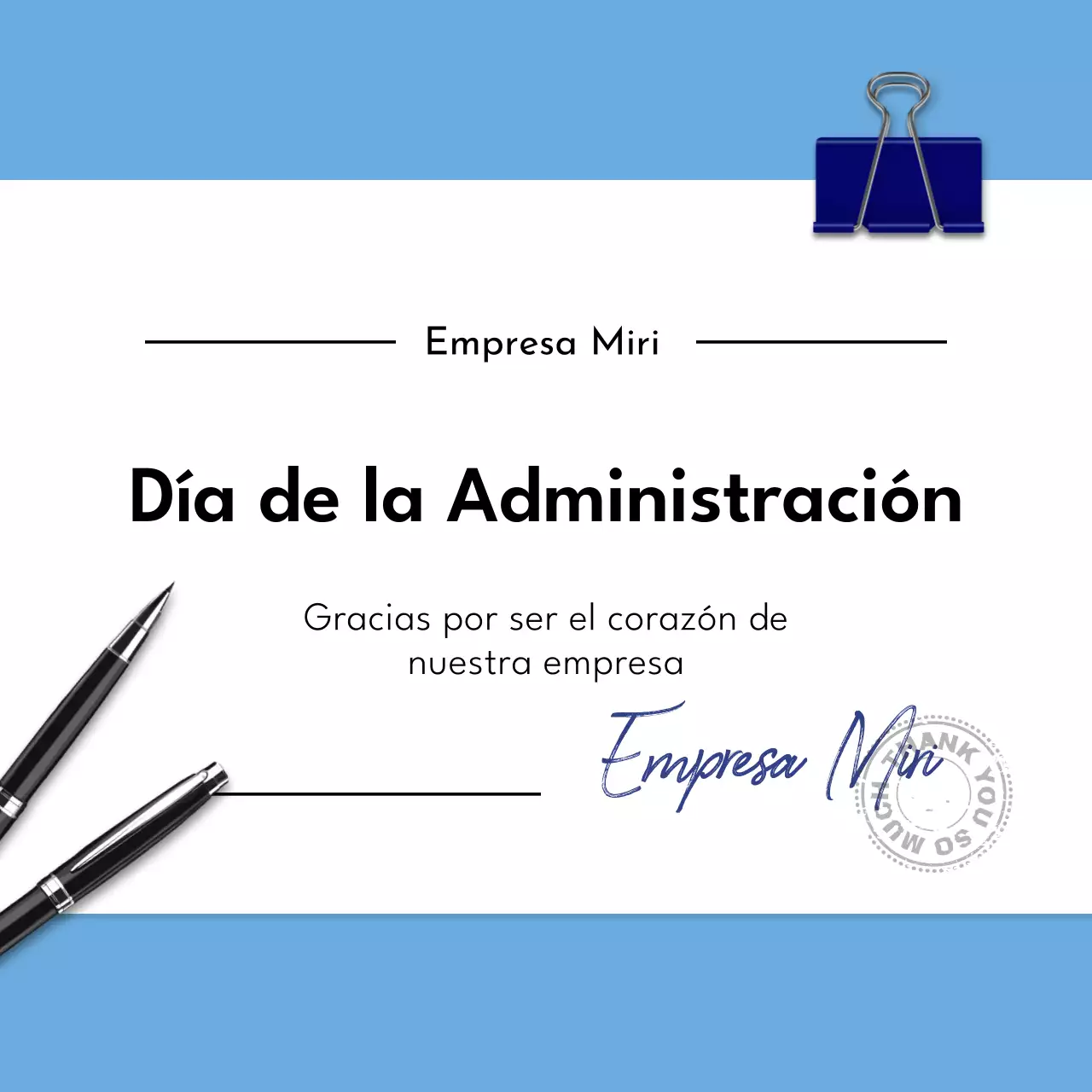 Anunciamos un moderno acto azul y blanco del Día de los Profesionales de la Administración
