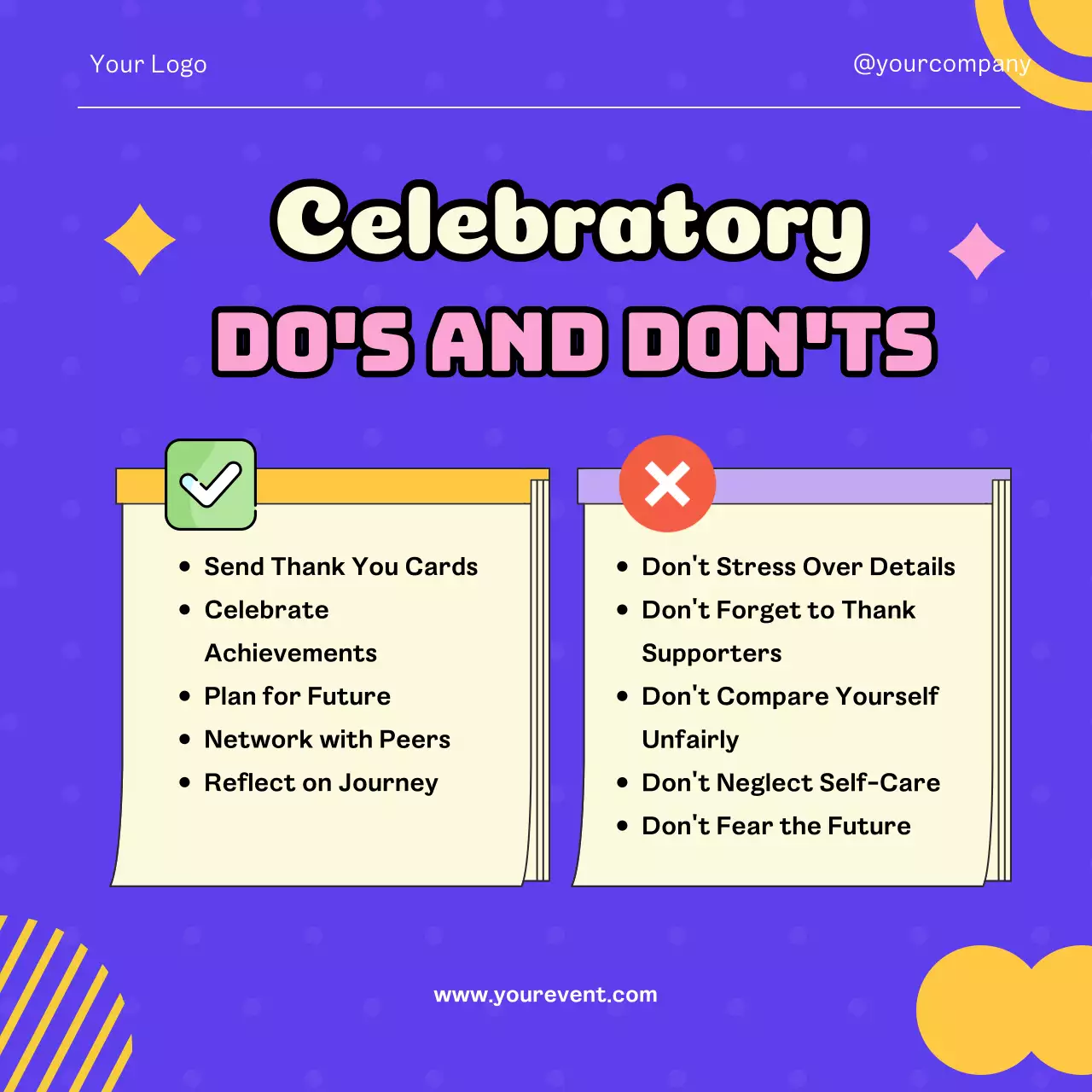 Purple Modern Graduation Event Social Media Post