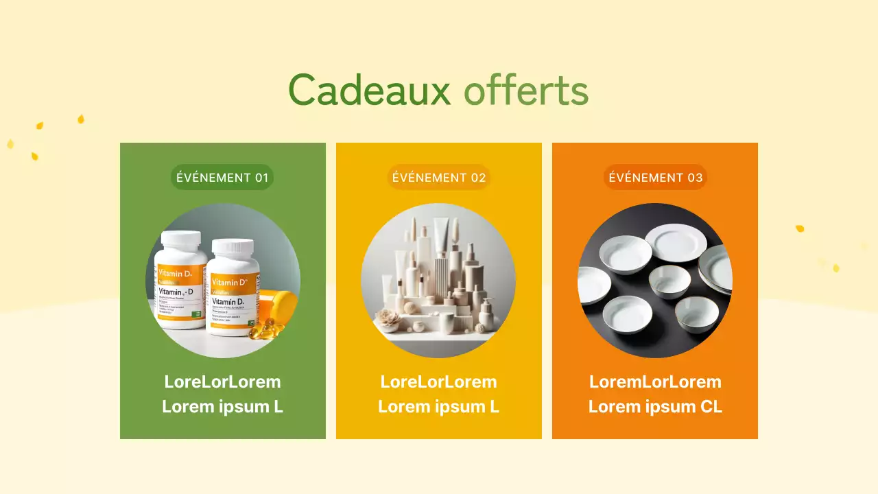 Promotion d'un cadeau pour le mois de la maison jaune et chartreuse