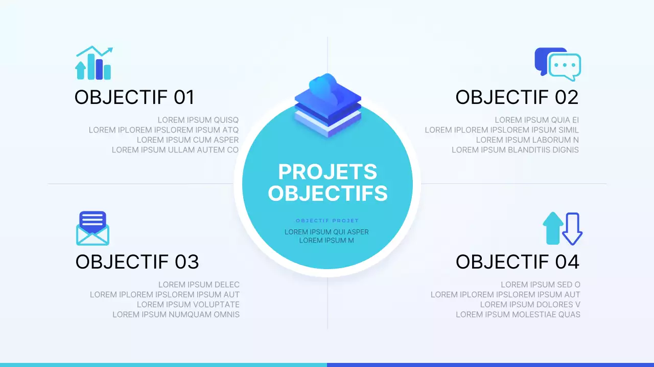 Proposition de collaboration tendance en bleu et bleu clair