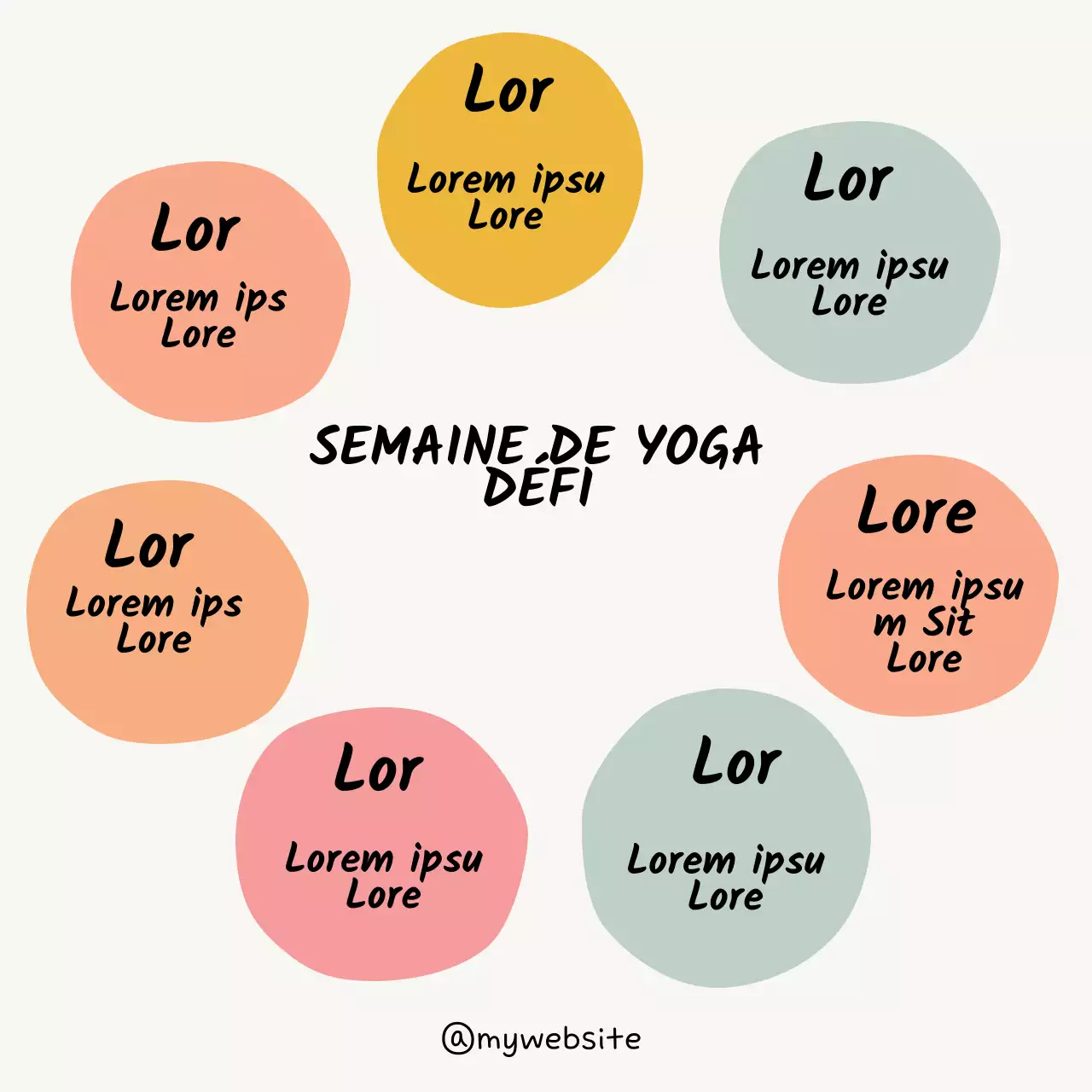 Rainbow basic Colourful 7 Day Yoga Challenge Instagram Post