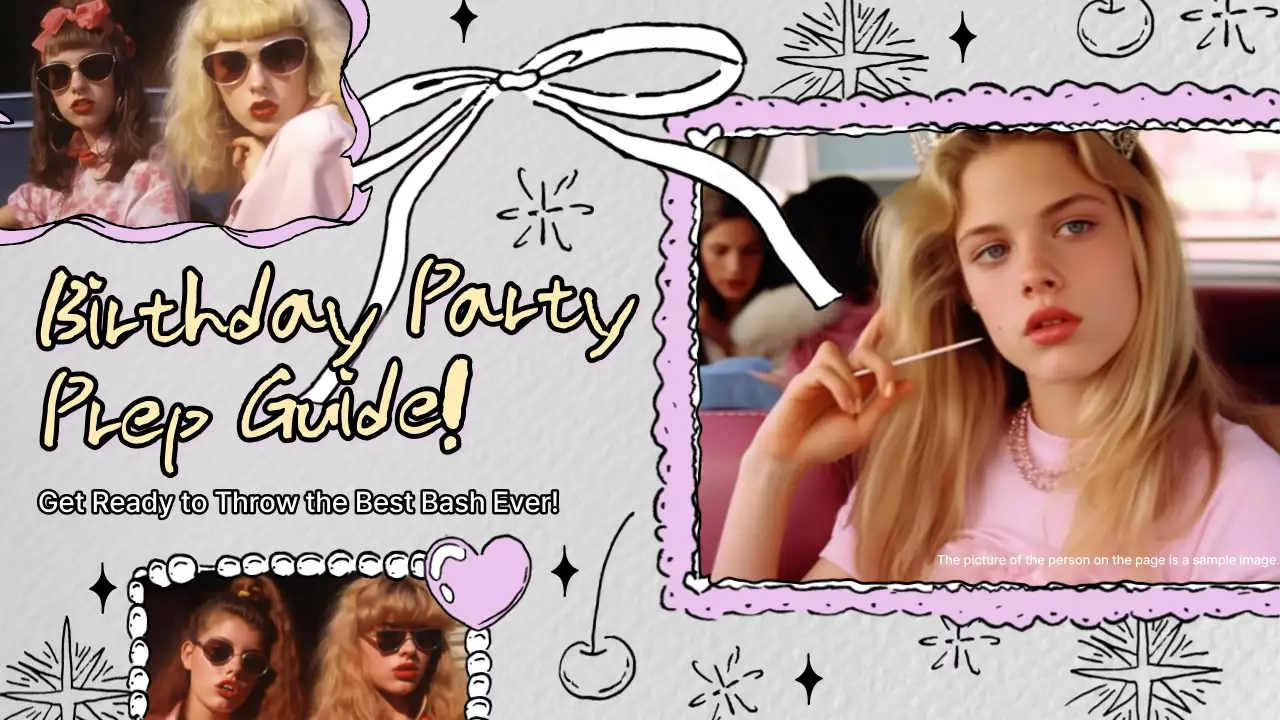 Pink Retro Birthday Guide YouTube Thumbnail