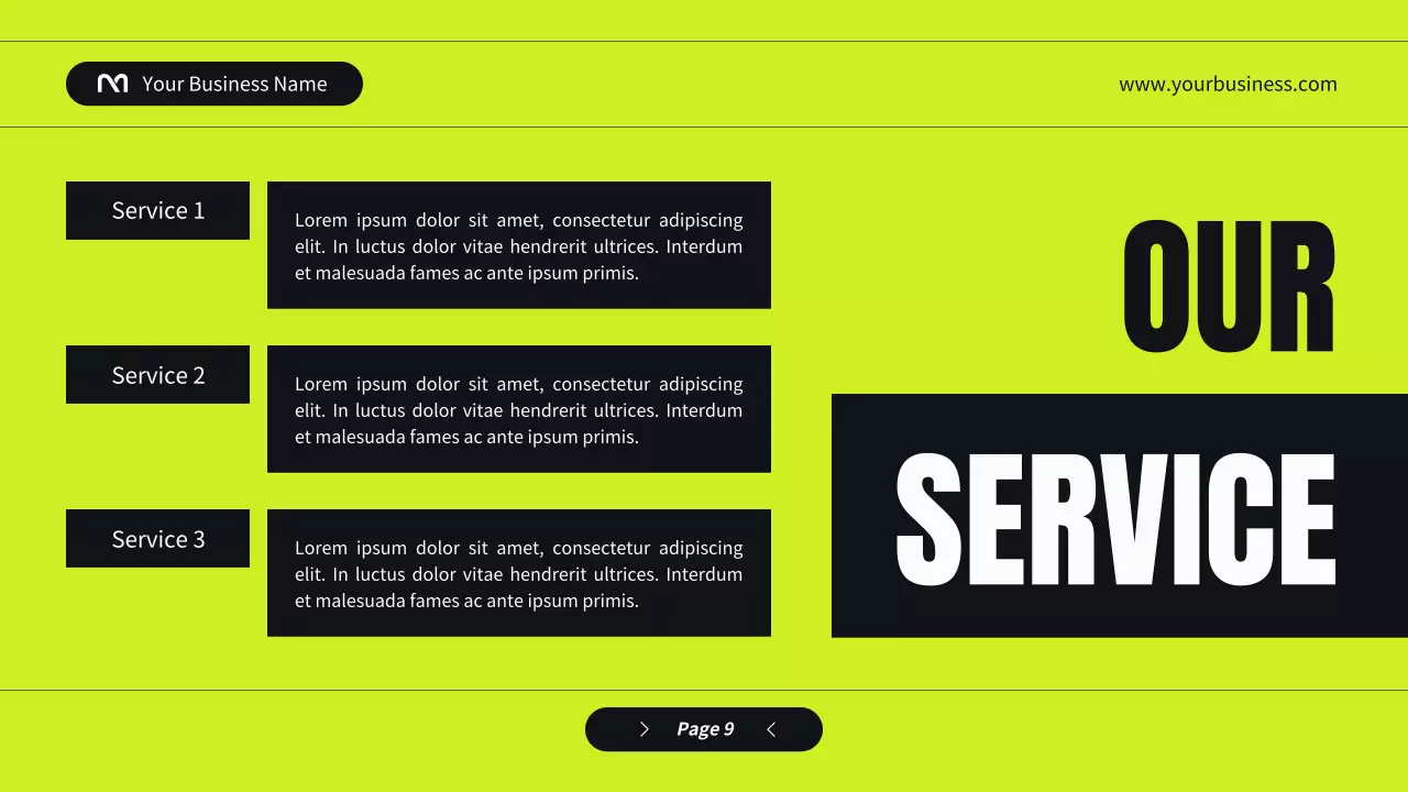 Neon Trendy Business Profile Document Presentation