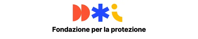 Un logo istituzionale colorato con una varietà di forme
