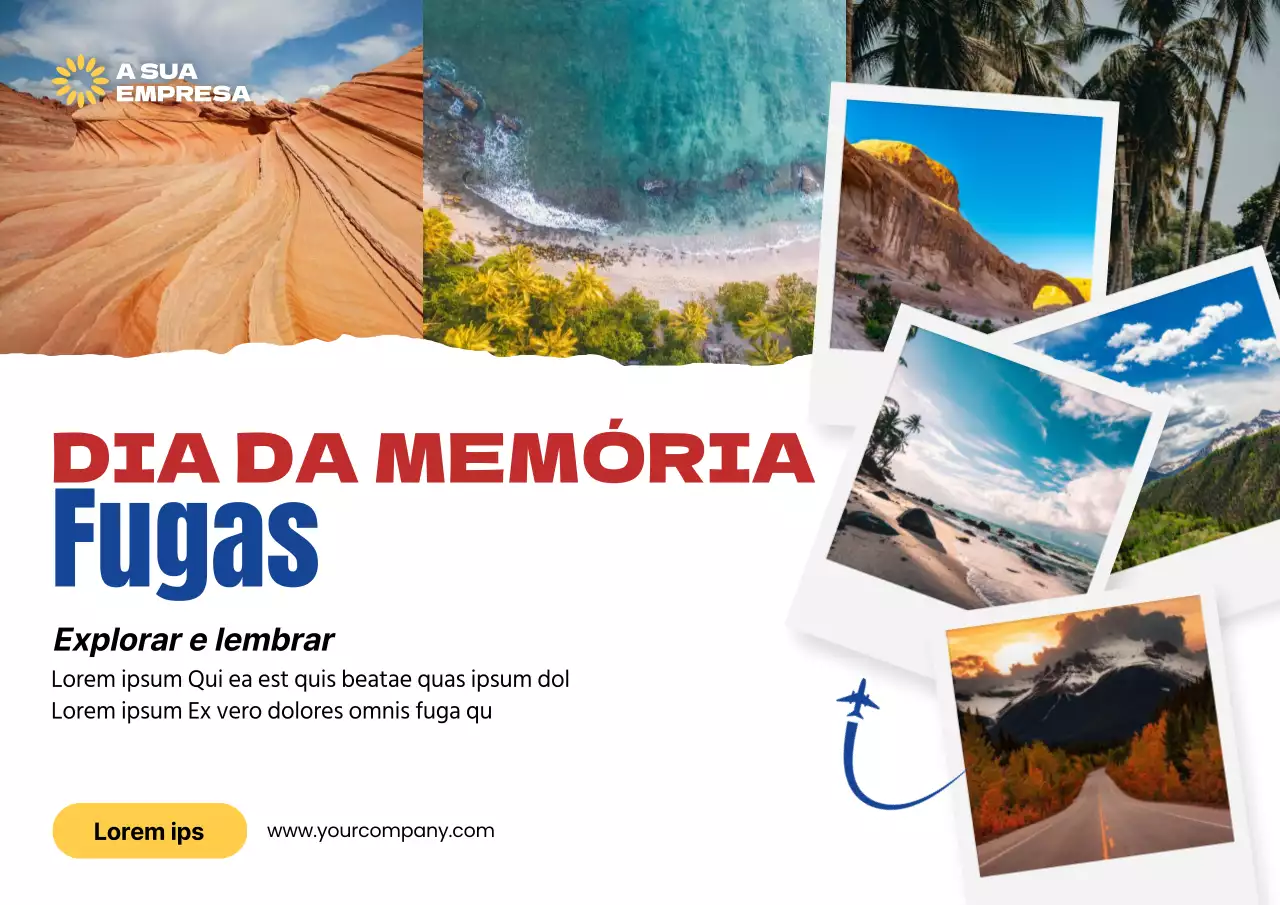 Publicidade do Dia da Memória Moderna Branca