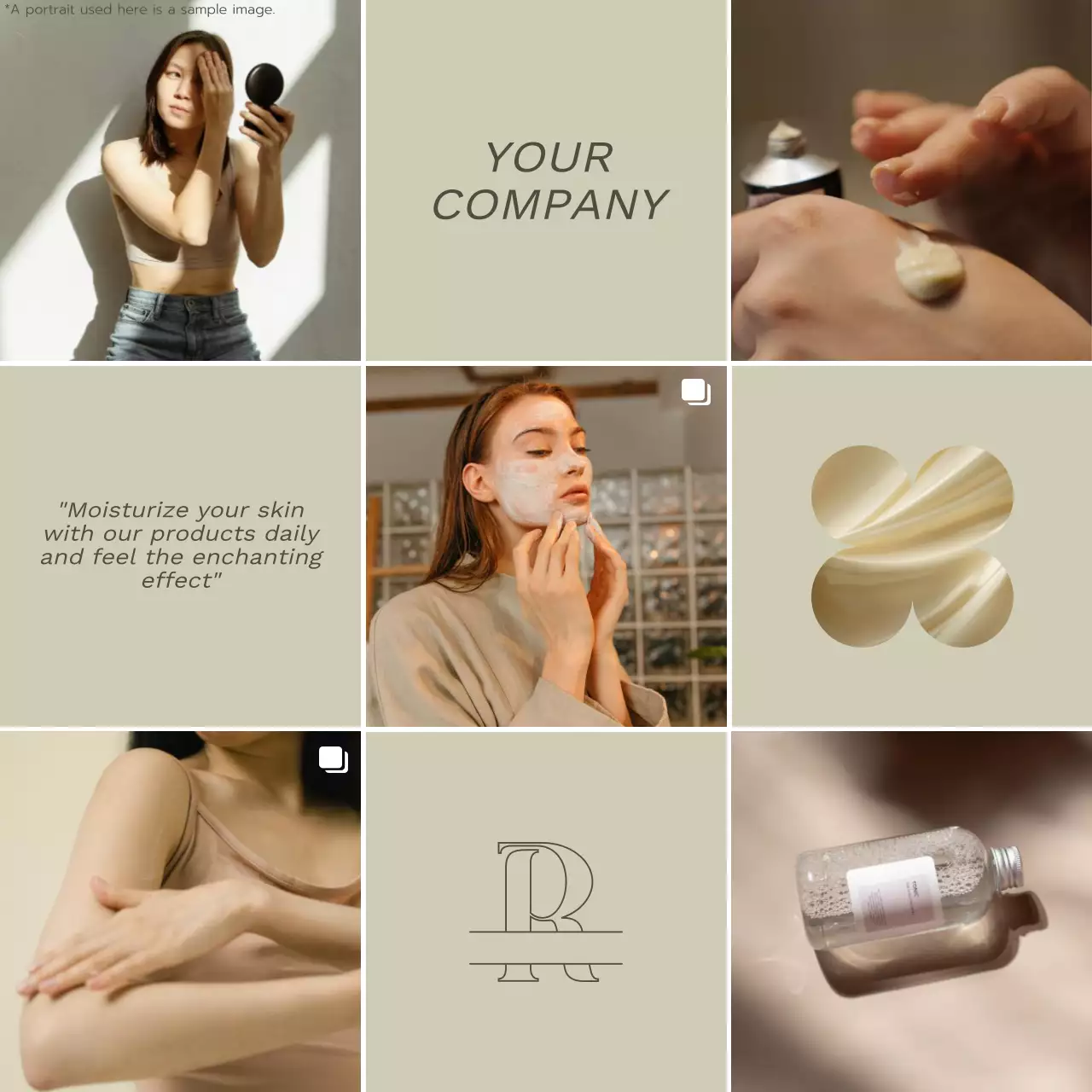 Beige Minimal Skincare Promotion Social Media Post