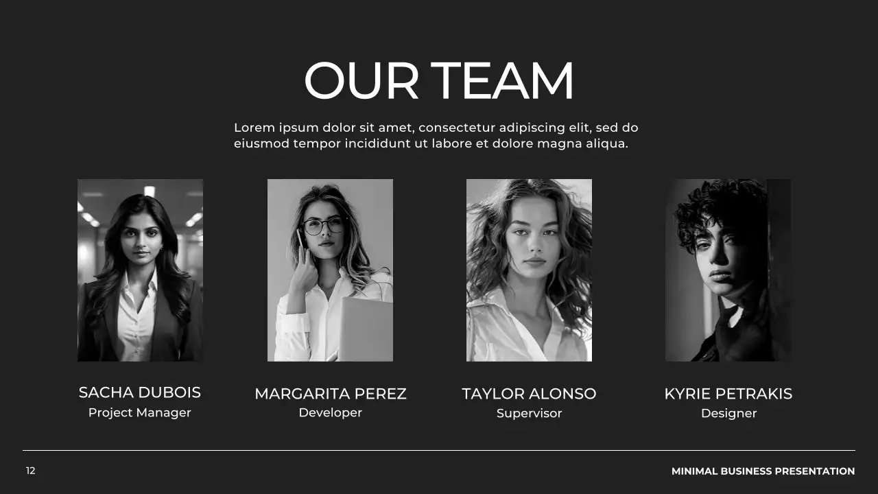 Black Minimal Business Presentation